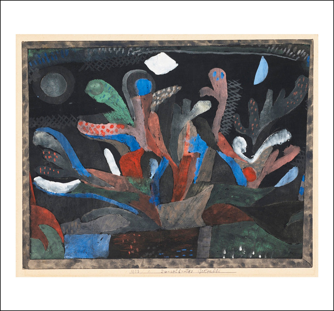 Picture of a Garden in Dark Colors - Paul Klee - 1923-A3 by Wassily Kandinsky, 16x12"(A3) Poster Print