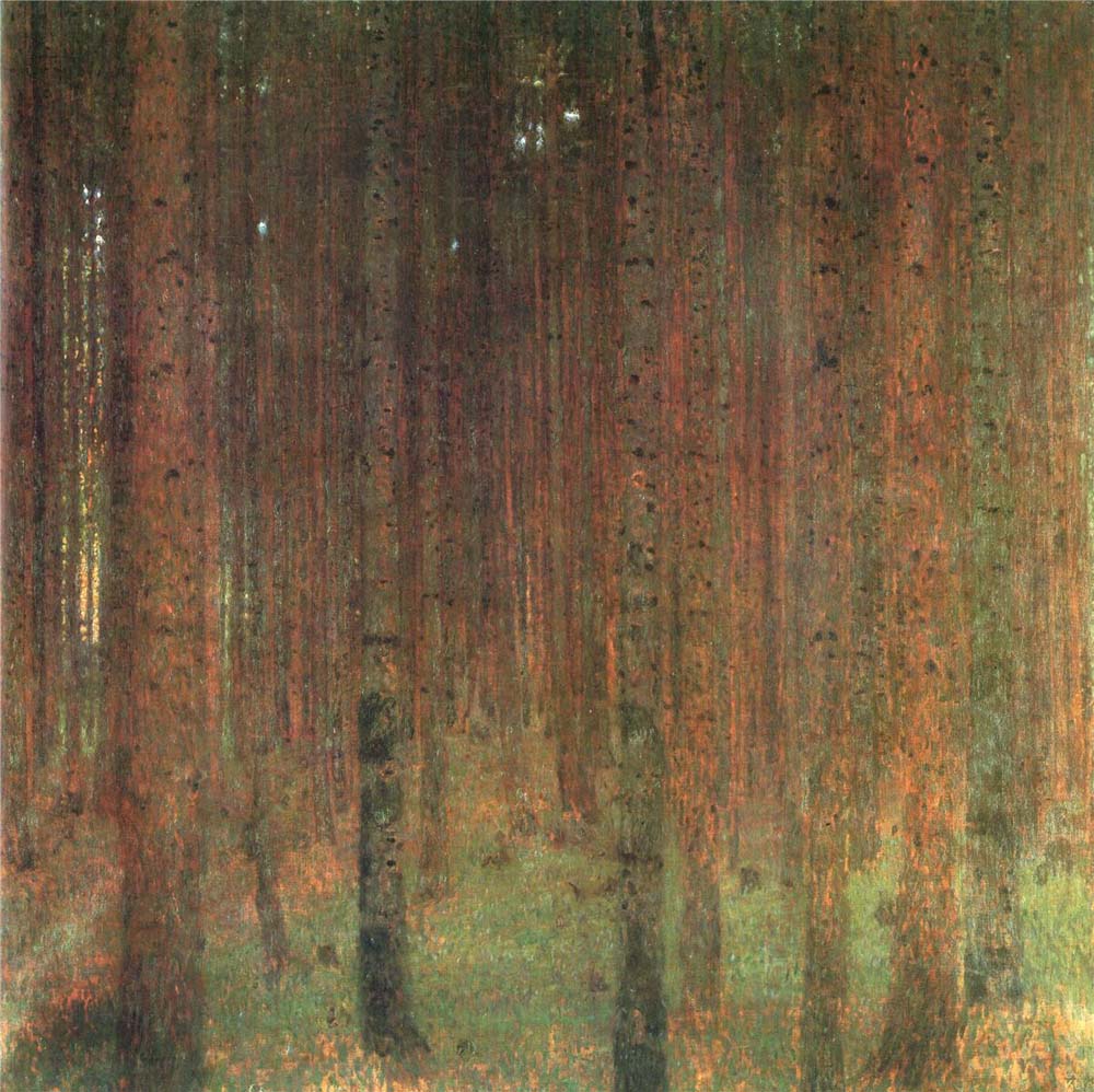 Pine Forest II - Gustav Klimt - 1901, A4 Poster Print