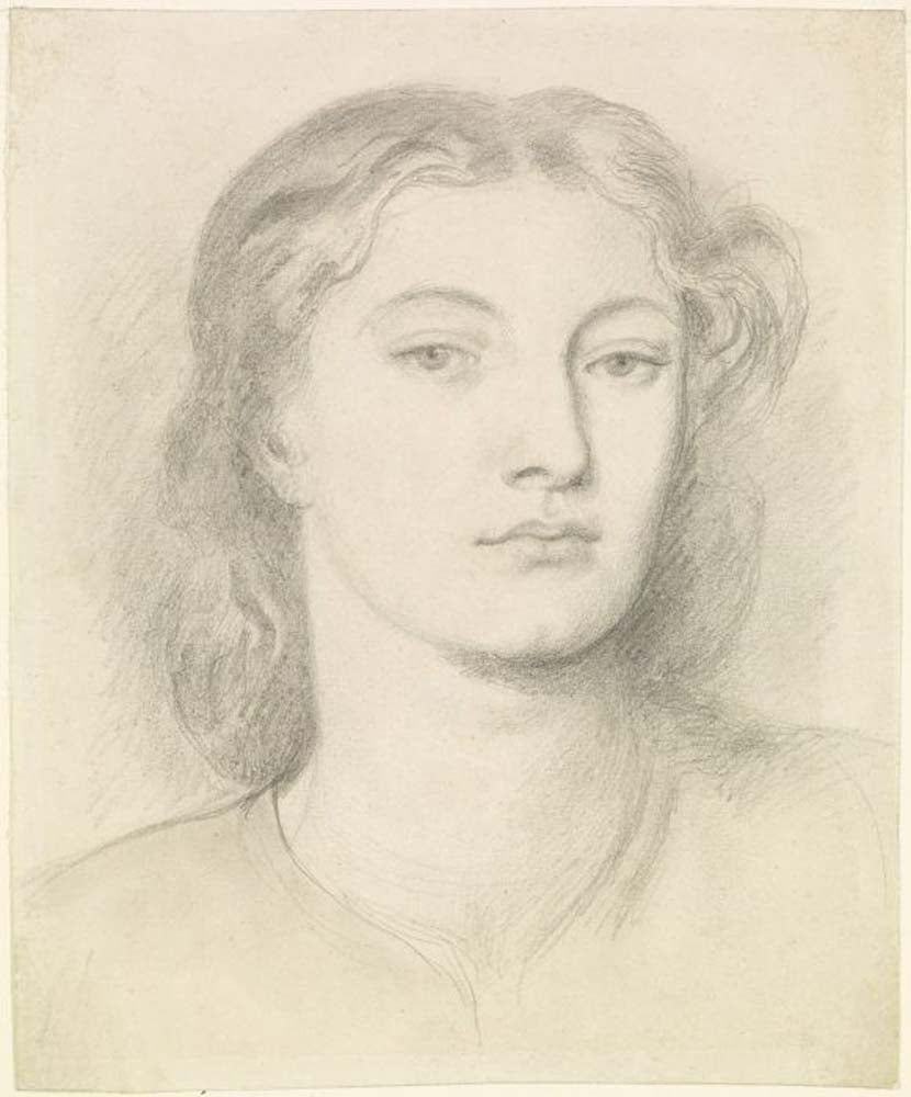 Ada Vernon, 1865 by Dante Gabriel Rossetti, English Pre-Raphaelite Painter,16x12"(A3) Poster Print