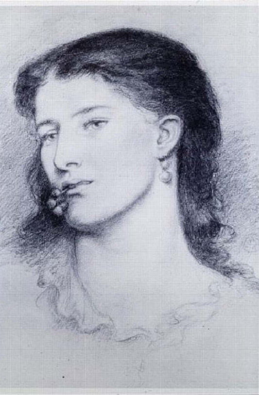 Aggie Manetti, 1877 by Dante Gabriel Rossetti, English Pre-Raphaelite Painter,12x8"(A4) Poster Print