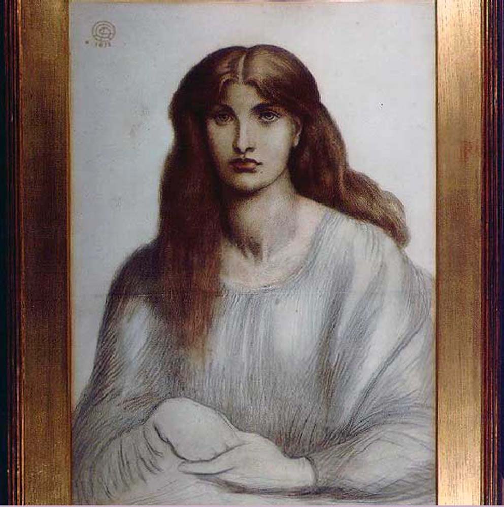 Alexa Wilding, 1872 by Dante Gabriel Rossetti, English Pre-Raphaelite Painter,12x8"(A4) Poster Print