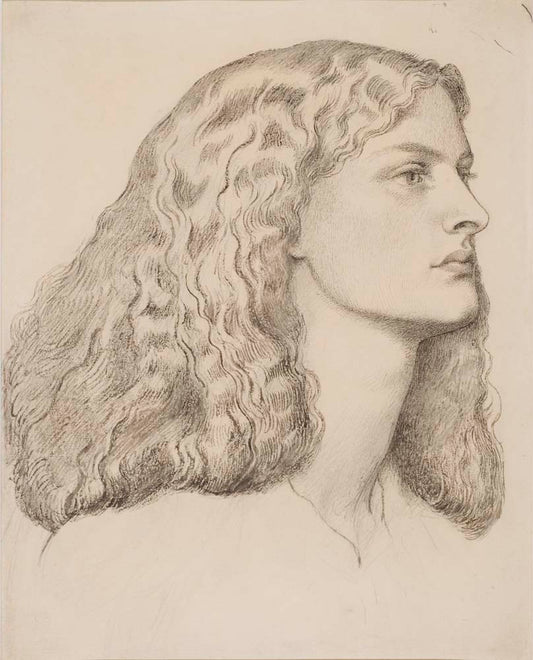 Annie Miller, 1860 (1) by Dante Gabriel Rossetti, English Pre-Raphaelite Painter,12x8"(A4) Poster Print