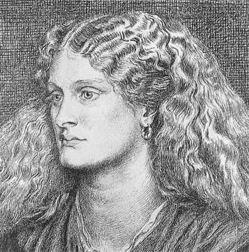 Annie Miller, 1860 (2) by Dante Gabriel Rossetti, English Pre-Raphaelite Painter,16x12"(A3) Poster Print