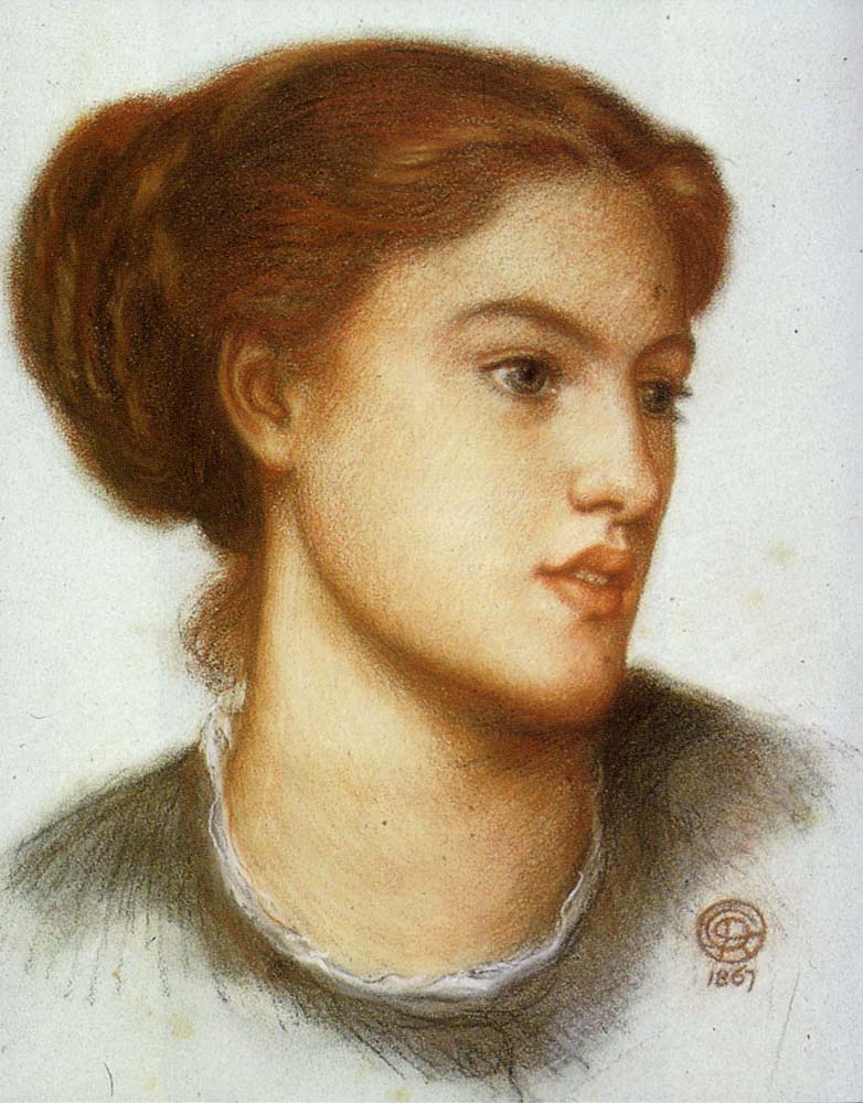 Ellen Smith, 1867 by Dante Gabriel Rossetti, English Pre-Raphaelite Painter,16x12"(A3) Poster Print