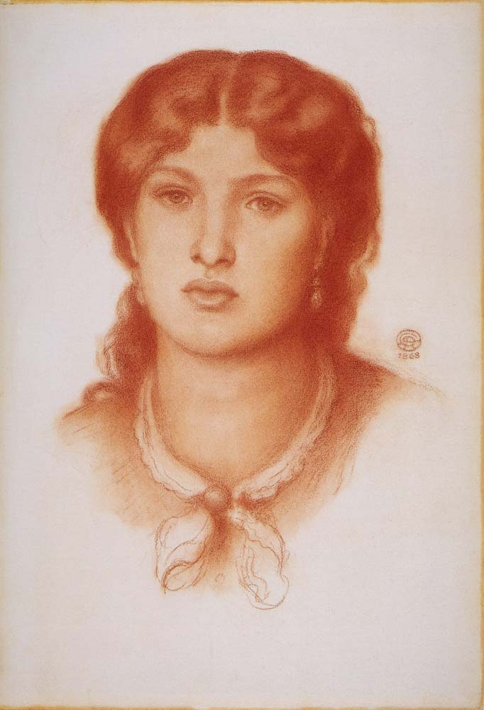 Fanny Cornforth, 1868 by Dante Gabriel Rossetti, English Pre-Raphaelite Painter,12x8"(A4) Poster Print