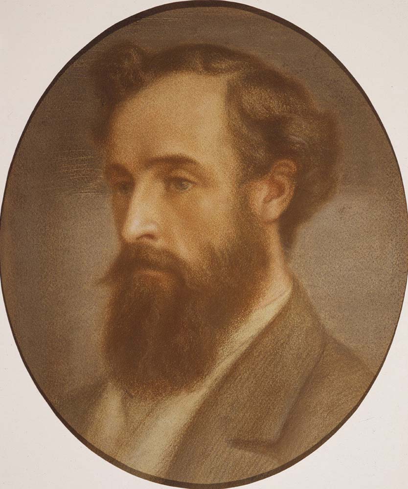 Portrait of Frederick Leyland, 1879 by Dante Gabriel Rossetti, pre-Raphaelite artist, 12x8" (A4) Poster