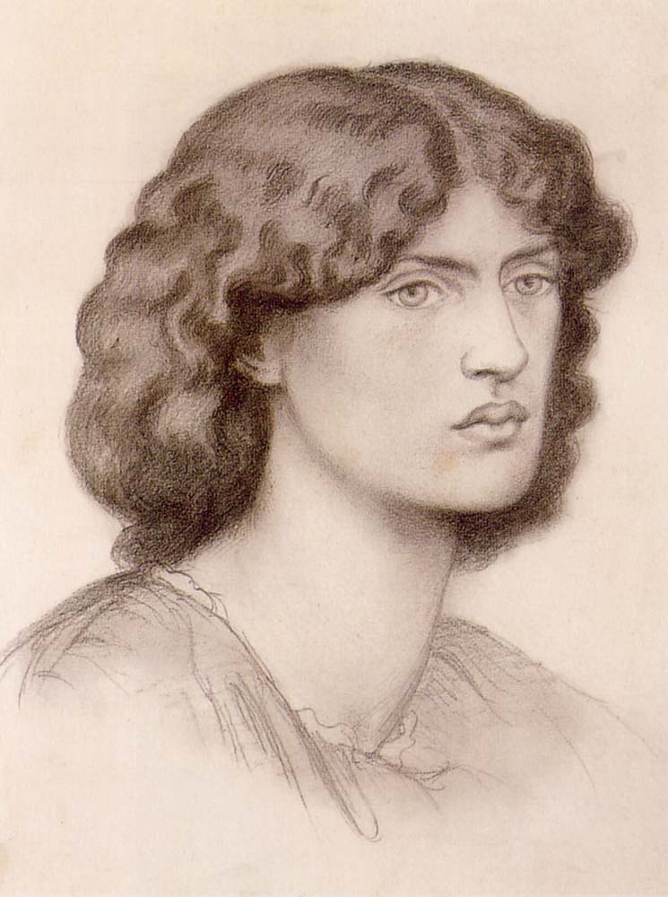 Jane Morris, 1869-70 by Dante Gabriel Rossetti, English Pre-Raphaelite Painter,12x8"(A4) Poster Print