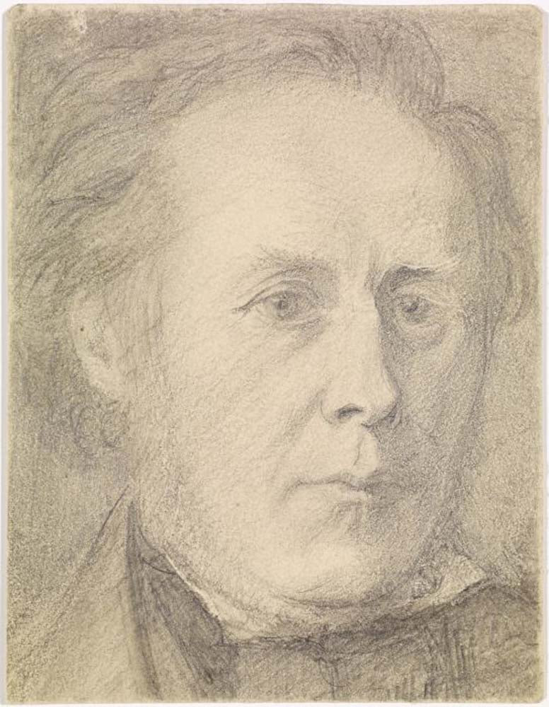 Major Calder Campbell, 1847 by Dante Gabriel Rossetti, English Pre-Raphaelite Painter,12x8"(A4) Poster Print