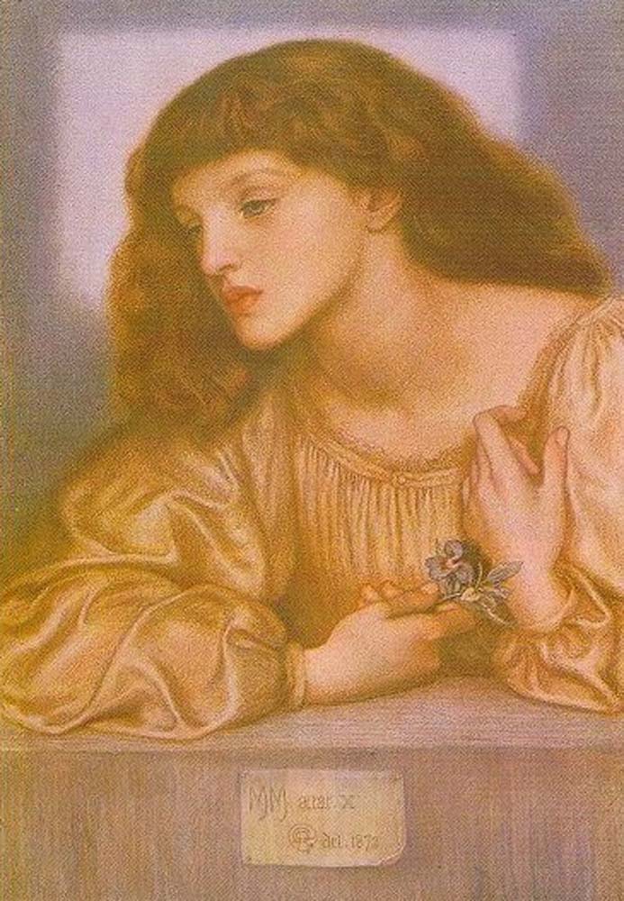 May Morris, 1872 by Dante Gabriel Rossetti, English Pre-Raphaelite Painter,12x8"(A4) Poster Print
