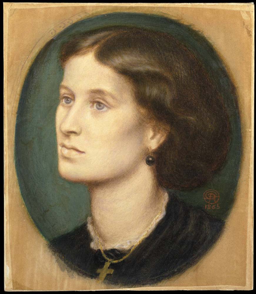 Portrait of Mrs Vernon Lushington, 1865 by Dante Gabriel Rossetti, pre-Raphaelite artist, 12x8" (A4) Poster