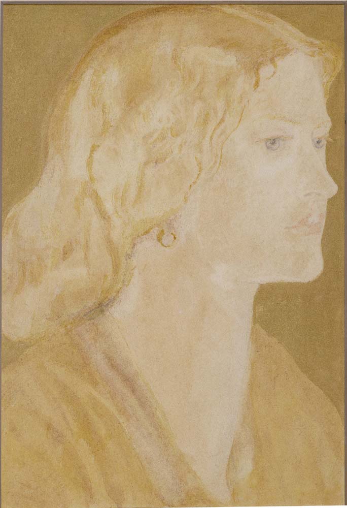 Ruth Herbert, 1858-59 by Dante Gabriel Rossetti, English Pre-Raphaelite Painter,12x8"(A4) Poster Print