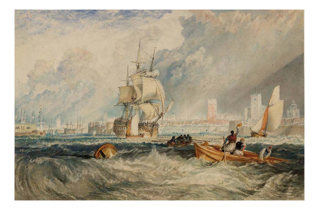 Portsmouth, 1824-25 by John Mallord William Turner RA, 12x8"(A4) Poster