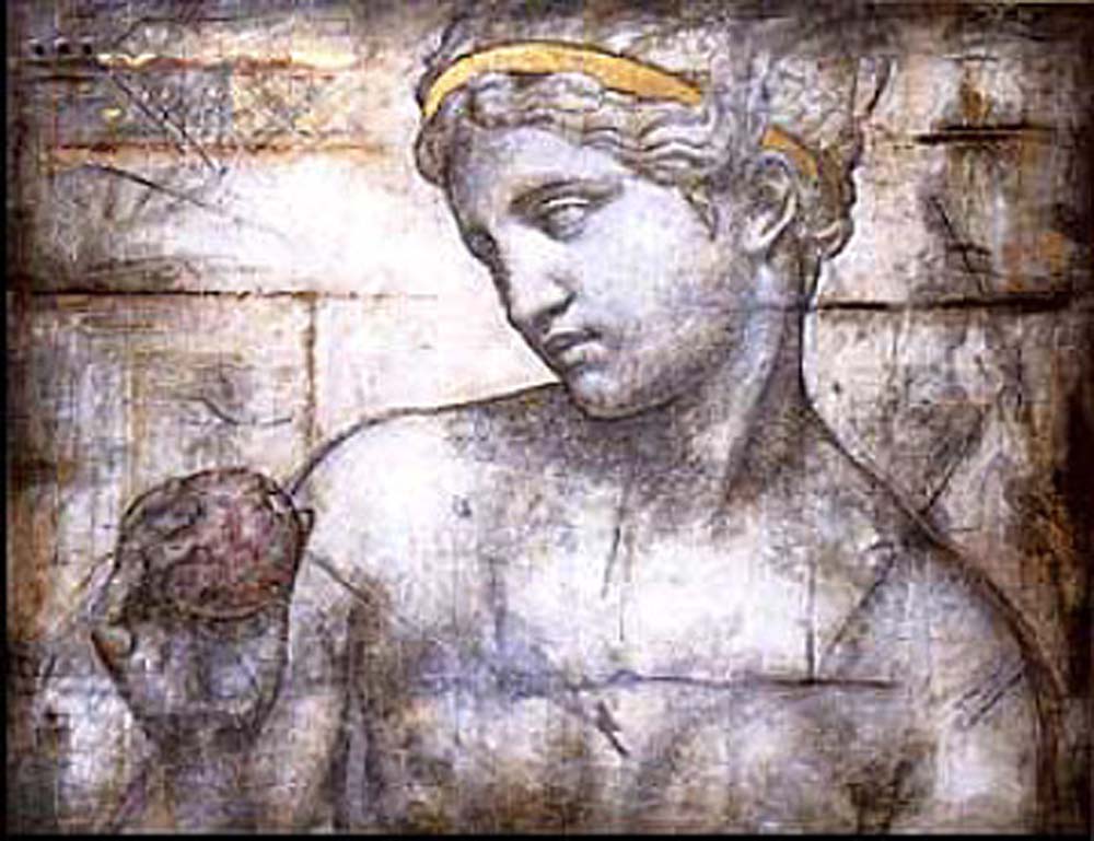 Proserpina w Pomegranate. Dante Gabriel Rosetti, 1882 by Dante Gabriel Rossetti, English Pre-Raphaelite Painter