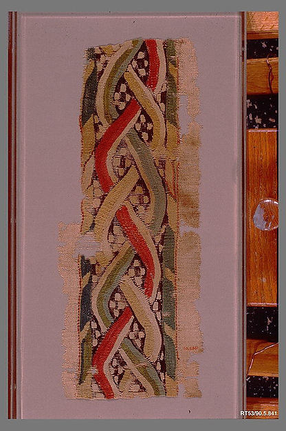 :Fragment of a Hanging with an Interlace Band 5th–6th centur-16x12"(A3) Poster
