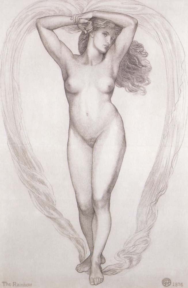 Rainbow, The, 1876 by Dante Gabriel Rossetti, English Pre-Raphaelite Painter,12x8"(A4) Poster Print