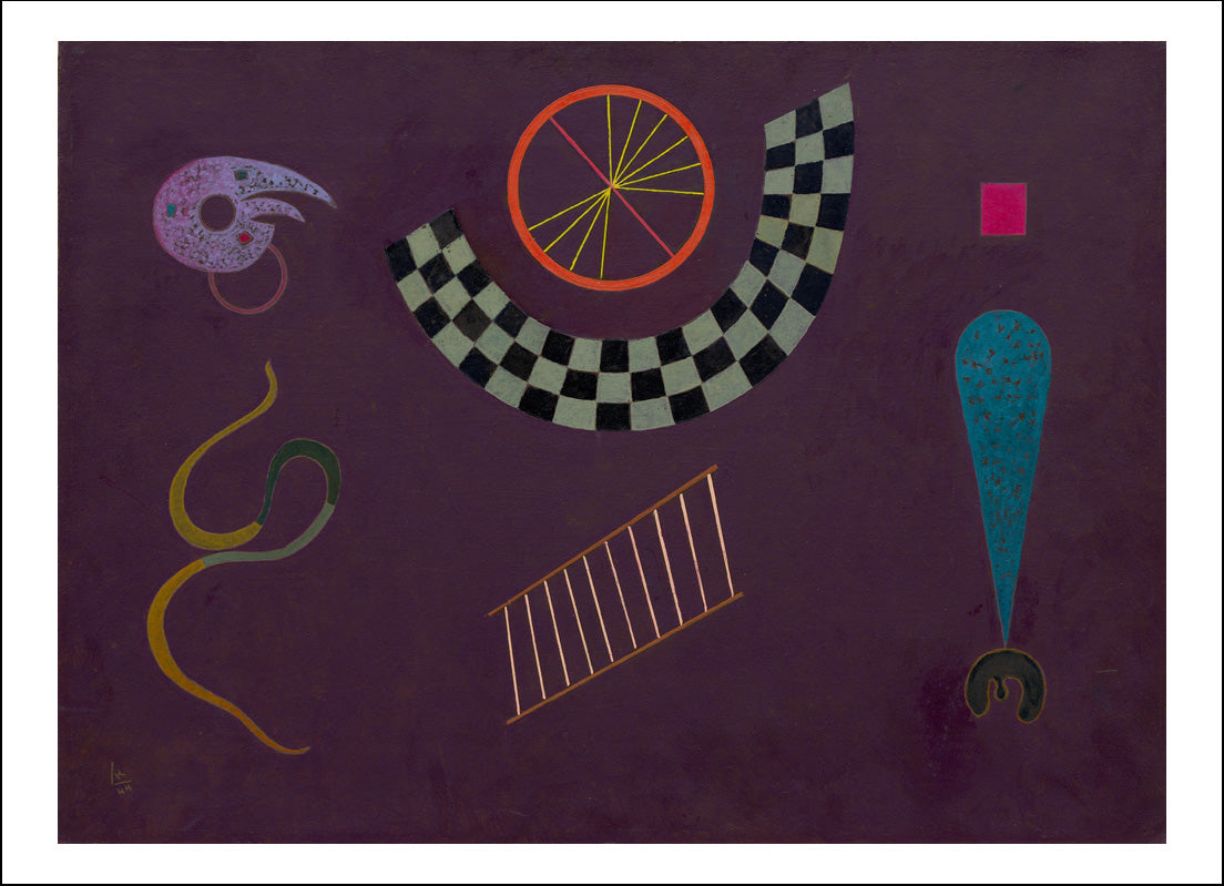 Ribbon with Squares, 1944 by Wassily Kandinsky, 12x8"(A4) Poster Print