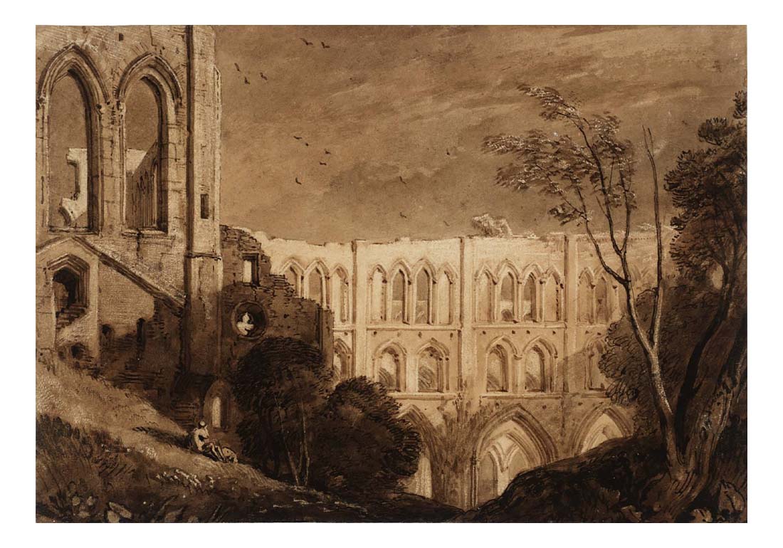 Rivaux Abbey, 1806-07 by John Mallord William Turner RA, 12x8"(A4) Poster