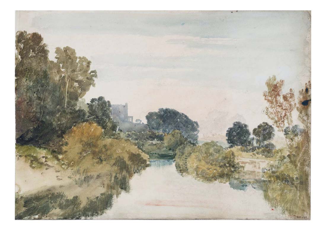 River Scene, Near Isleworth, 1805 by John Mallord William Turner RA, 12x8"(A4) Poster