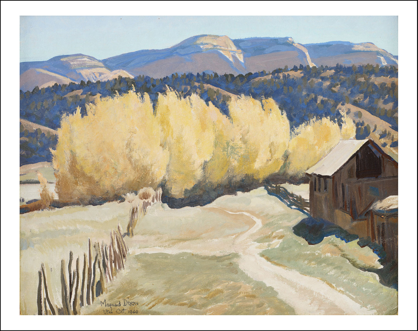 Road to the River, Mt Carmel, Utah (1940) by Maynard Dixon, Classic American Western Art, 16x12" (A3) Poster Print