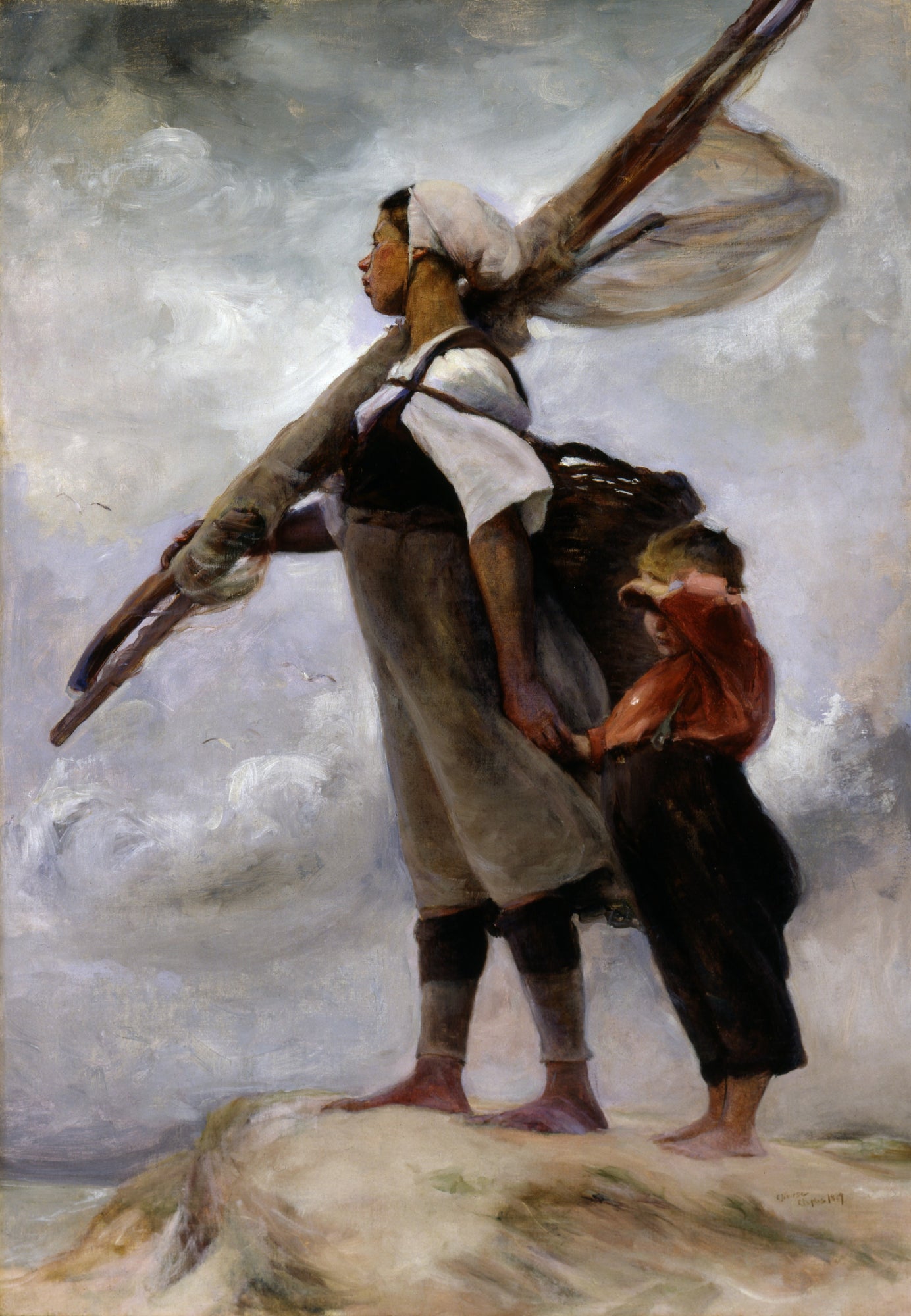 Elizabeth Nourse:Fisher Girl of Picardy,16x12"(A3)Poster