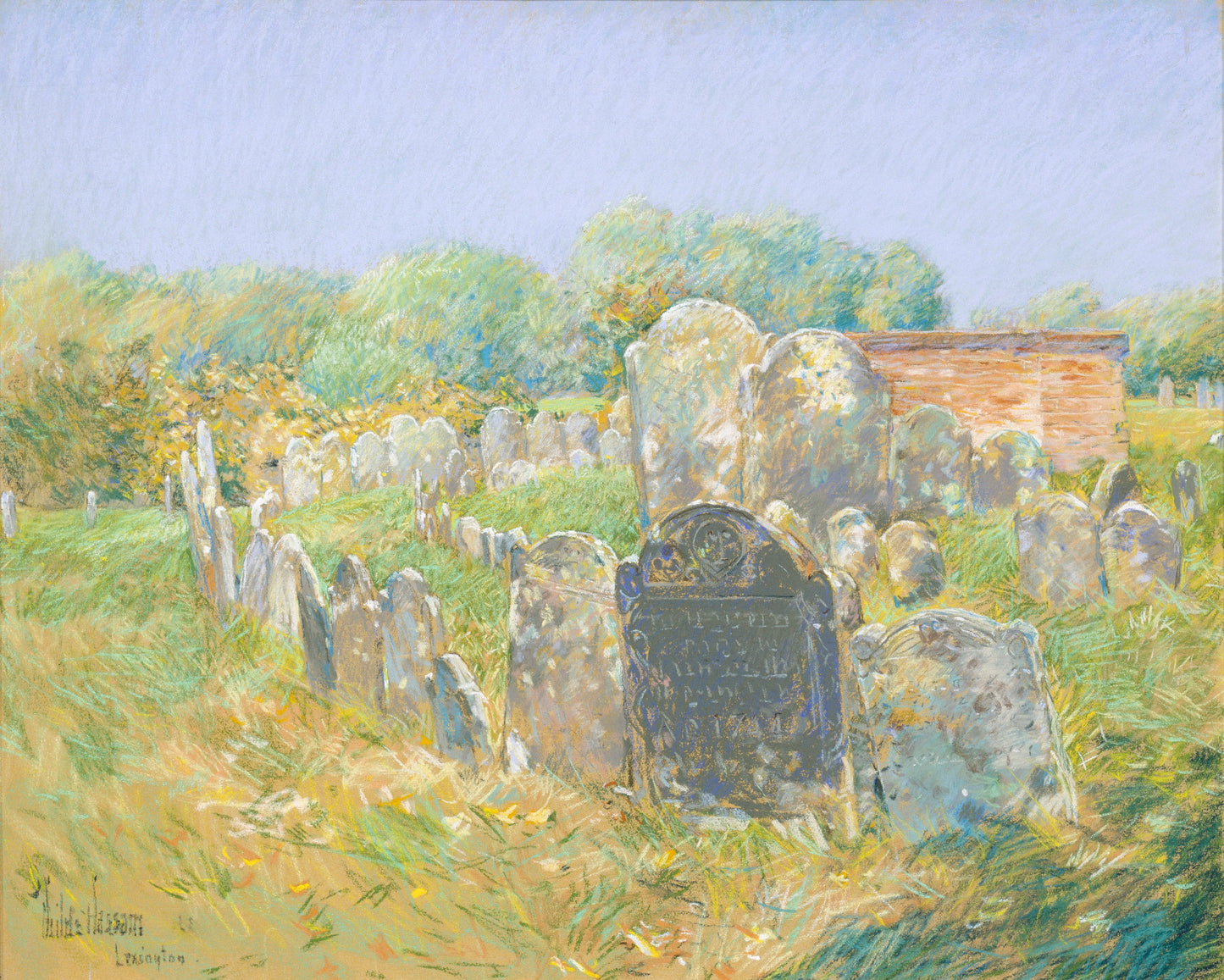 Childe Hassam:Colonial Graveyard at Lexington,16x12"(A3)Poster