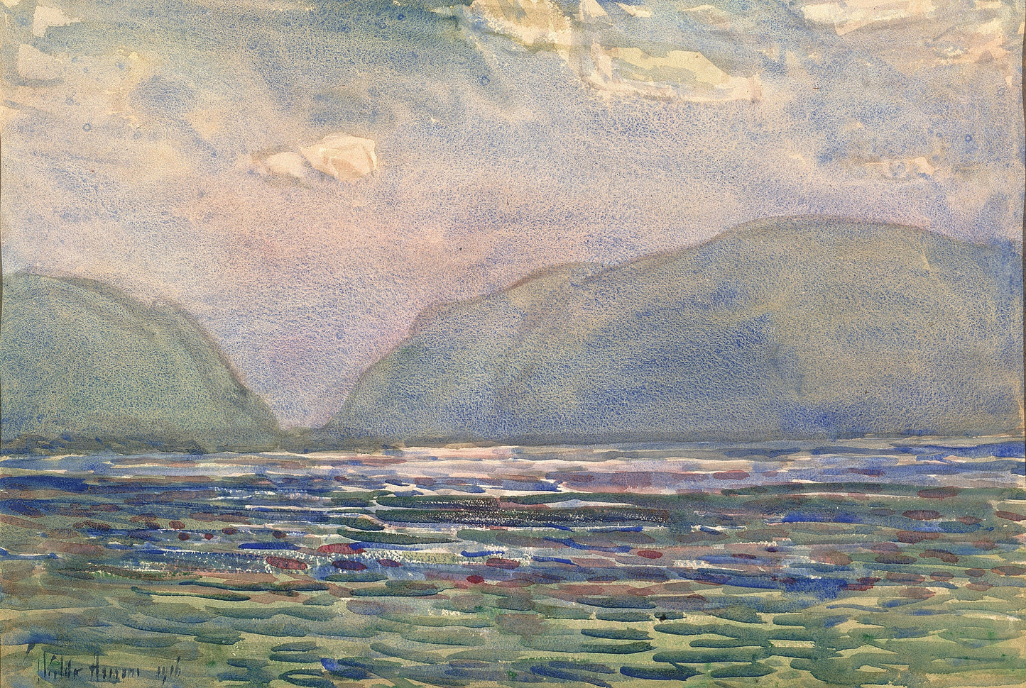 Childe Hassam:Noon above Newburgh,16x12"(A3)Poster