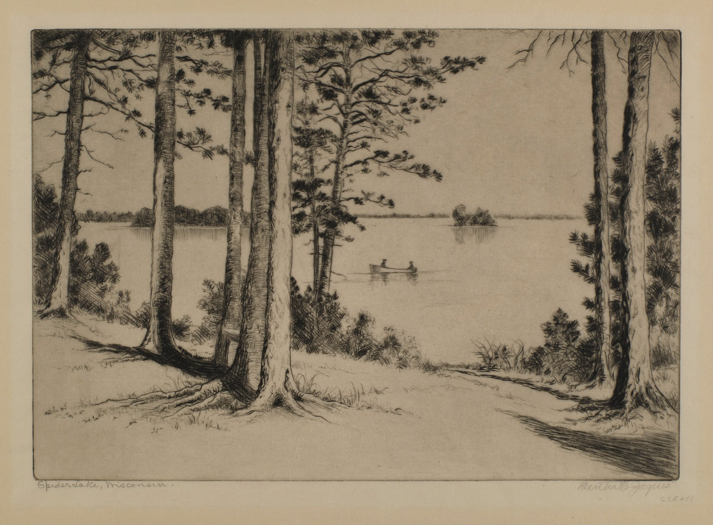 Bertha E. Jaques:Spider Lake, Wisconsin,16x12"(A3)Poster