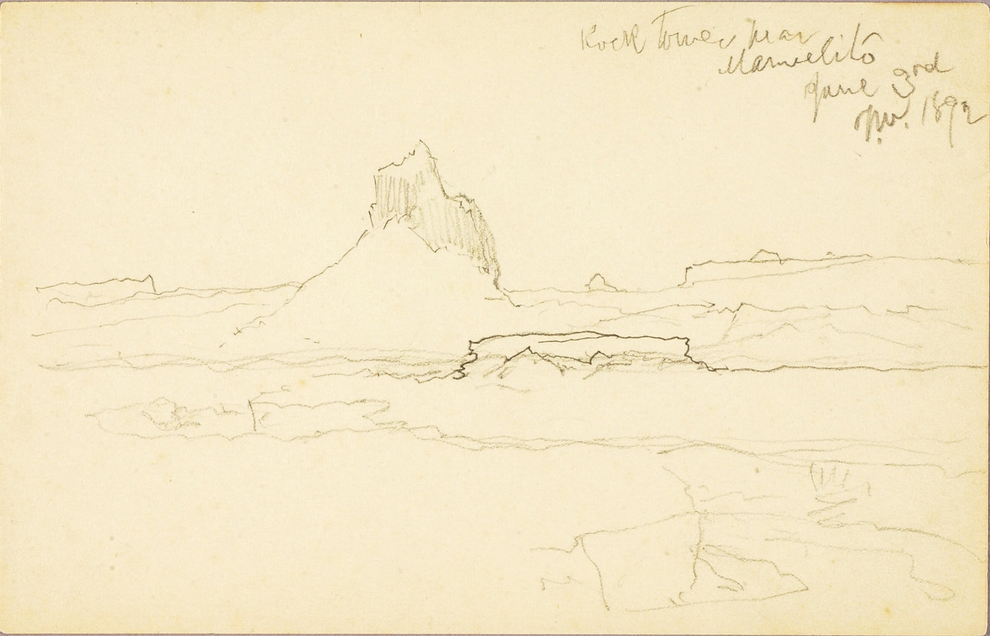 Thomas Moran:Rock Tower near Marmelito,16x12"(A3)Poster