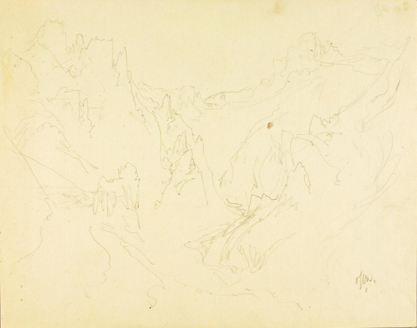 Thomas Moran:Field Sketch of Rocky Canyon,16x12"(A3)Poster
