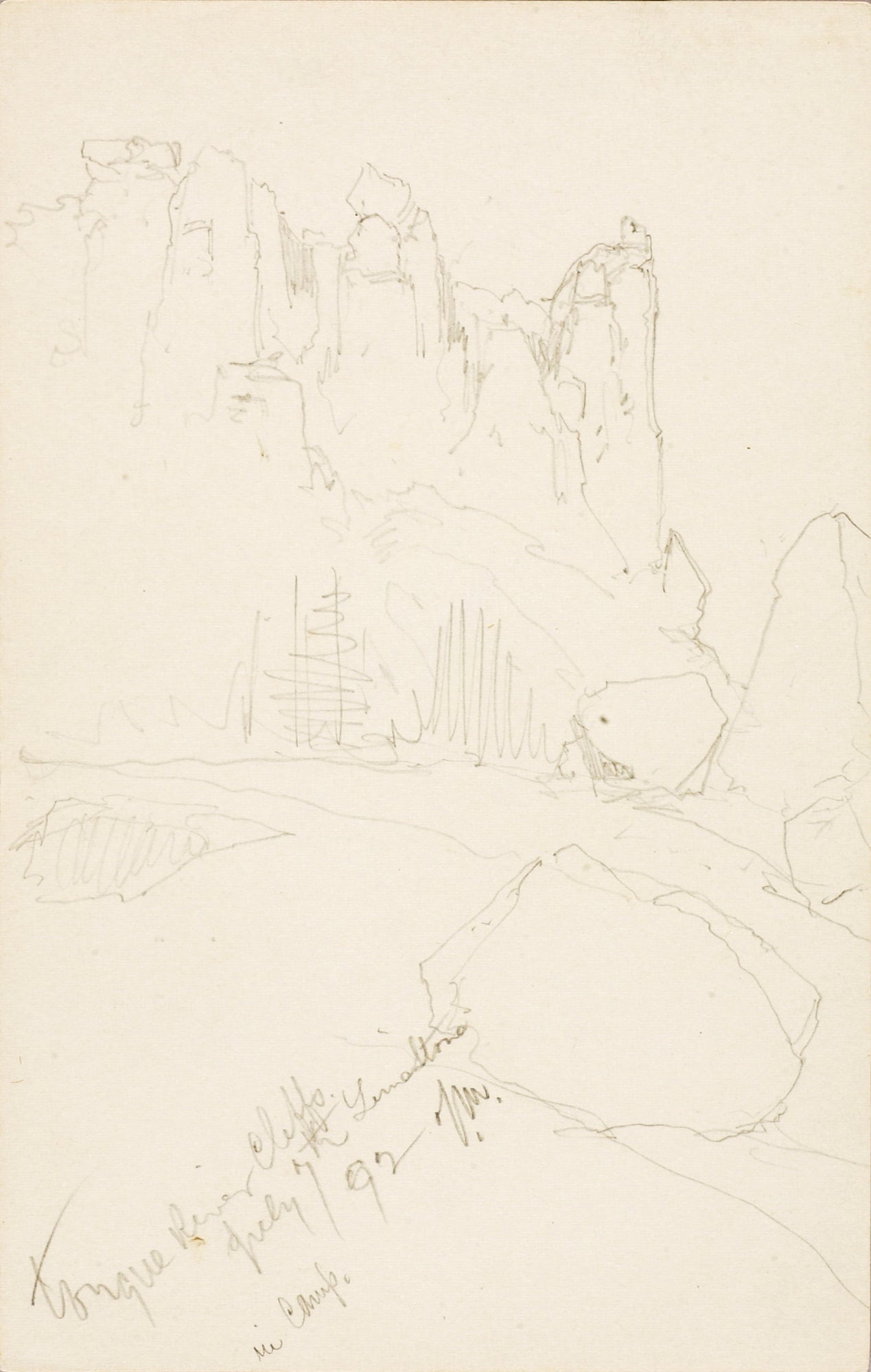 Thomas Moran:Tongue River Cliffs (In Camp),16x12"(A3)Poster