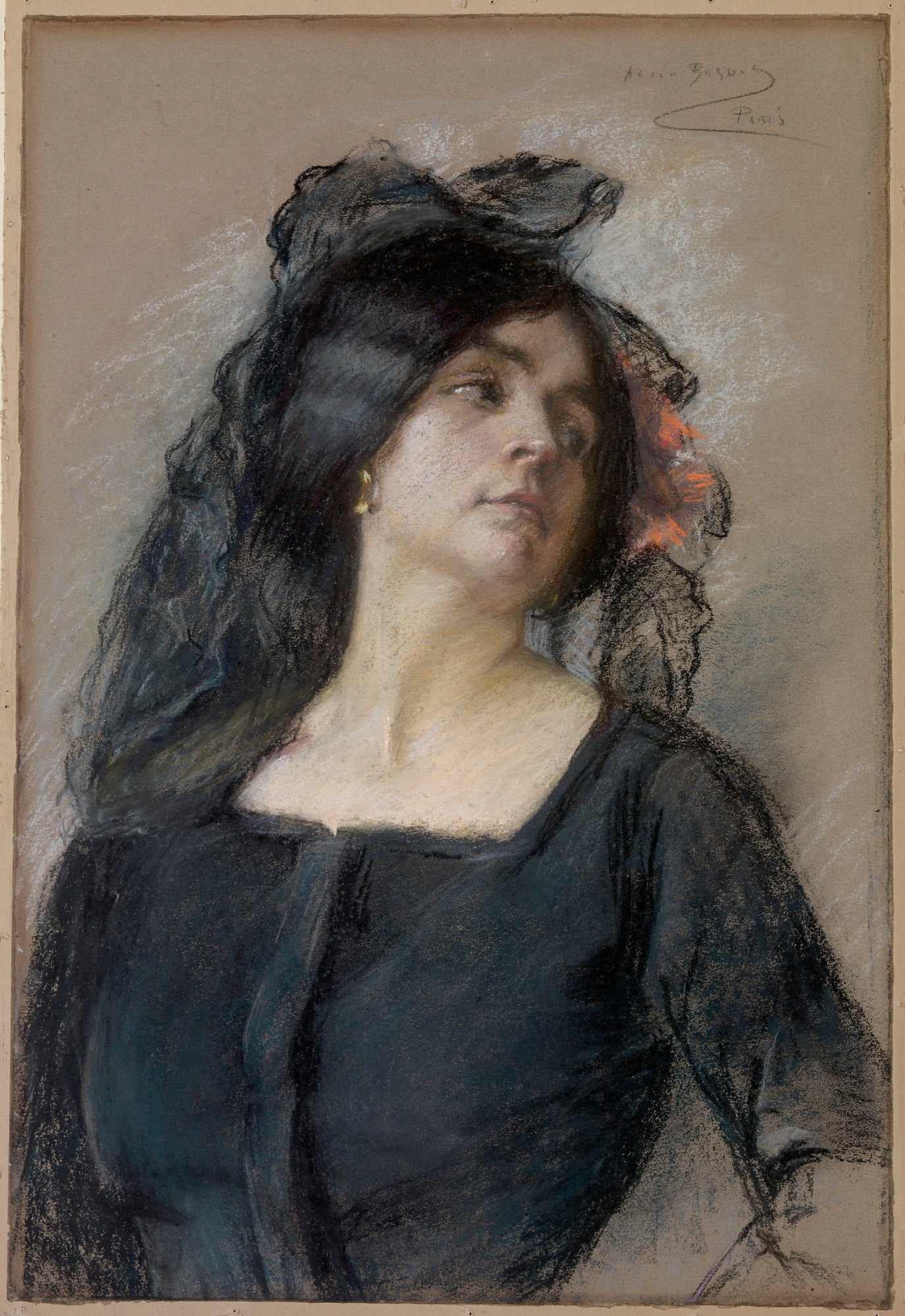 Alice Pike Barney:Spanish Woman,16x12"(A3)Poster