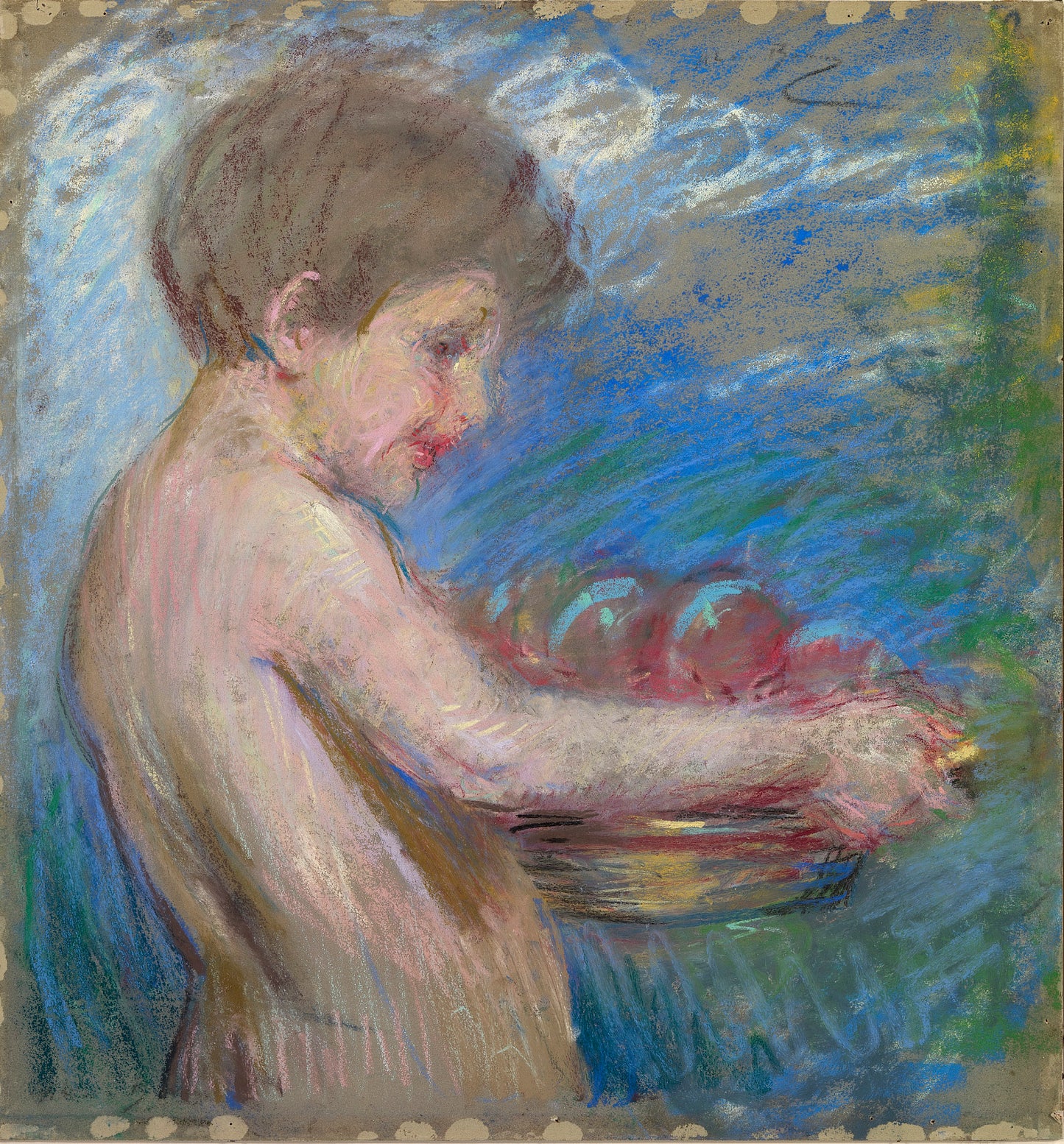 Alice Pike Barney:Child with Fruit,16x12"(A3)Poster