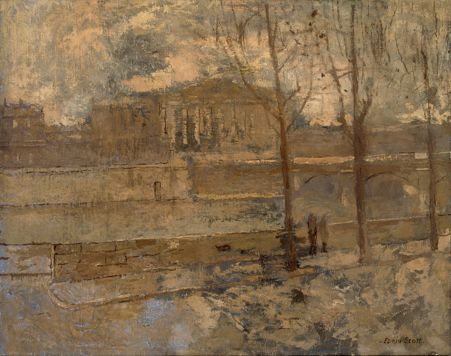 Frank Edwin Scott:Chambre des Deputes in a Mist,16x12"(A3)Poster