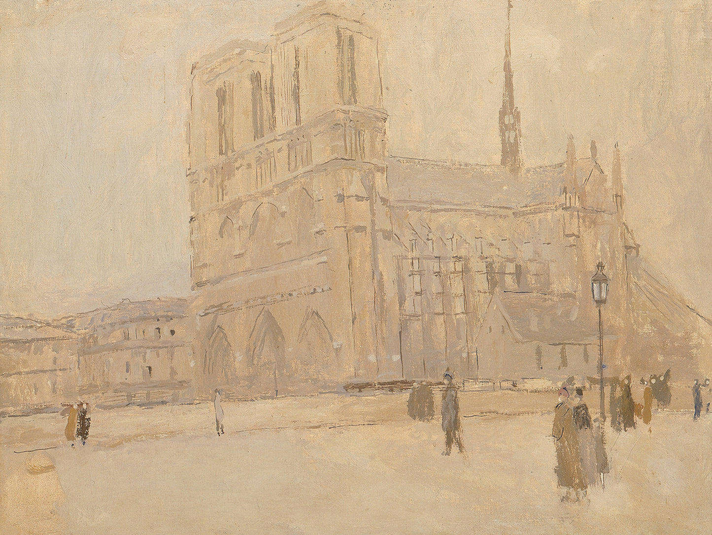 Frank Edwin Scott:Notre Dame in Winter,16x12"(A3)Poster