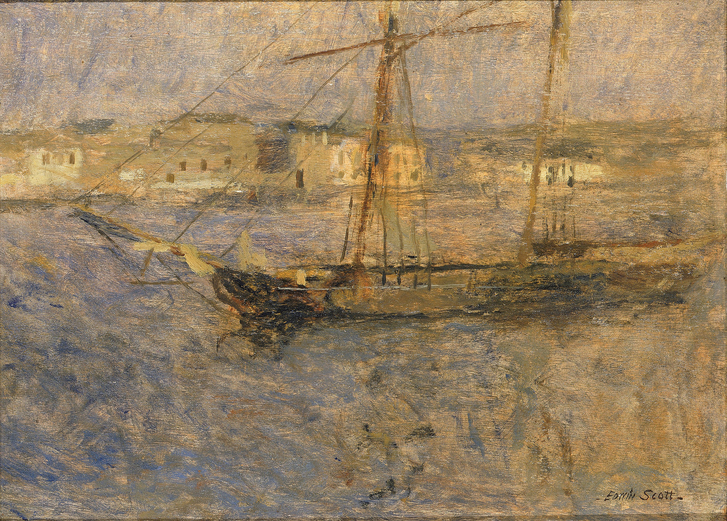 Frank Edwin Scott:Ships at Anchor, Cherbourg no. I,16x12"(A3)Poster
