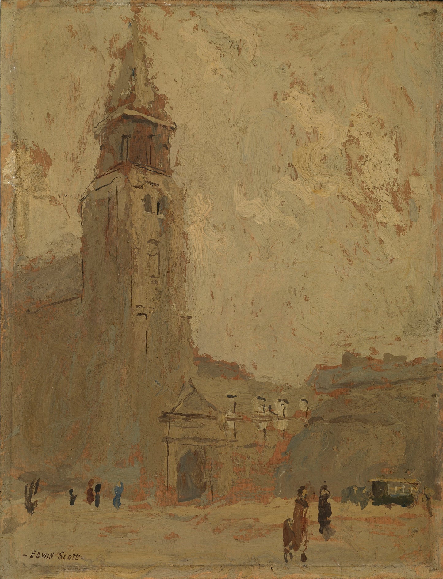 Frank Edwin Scott:Church of St. Germain des Pres,16x12"(A3)Poster