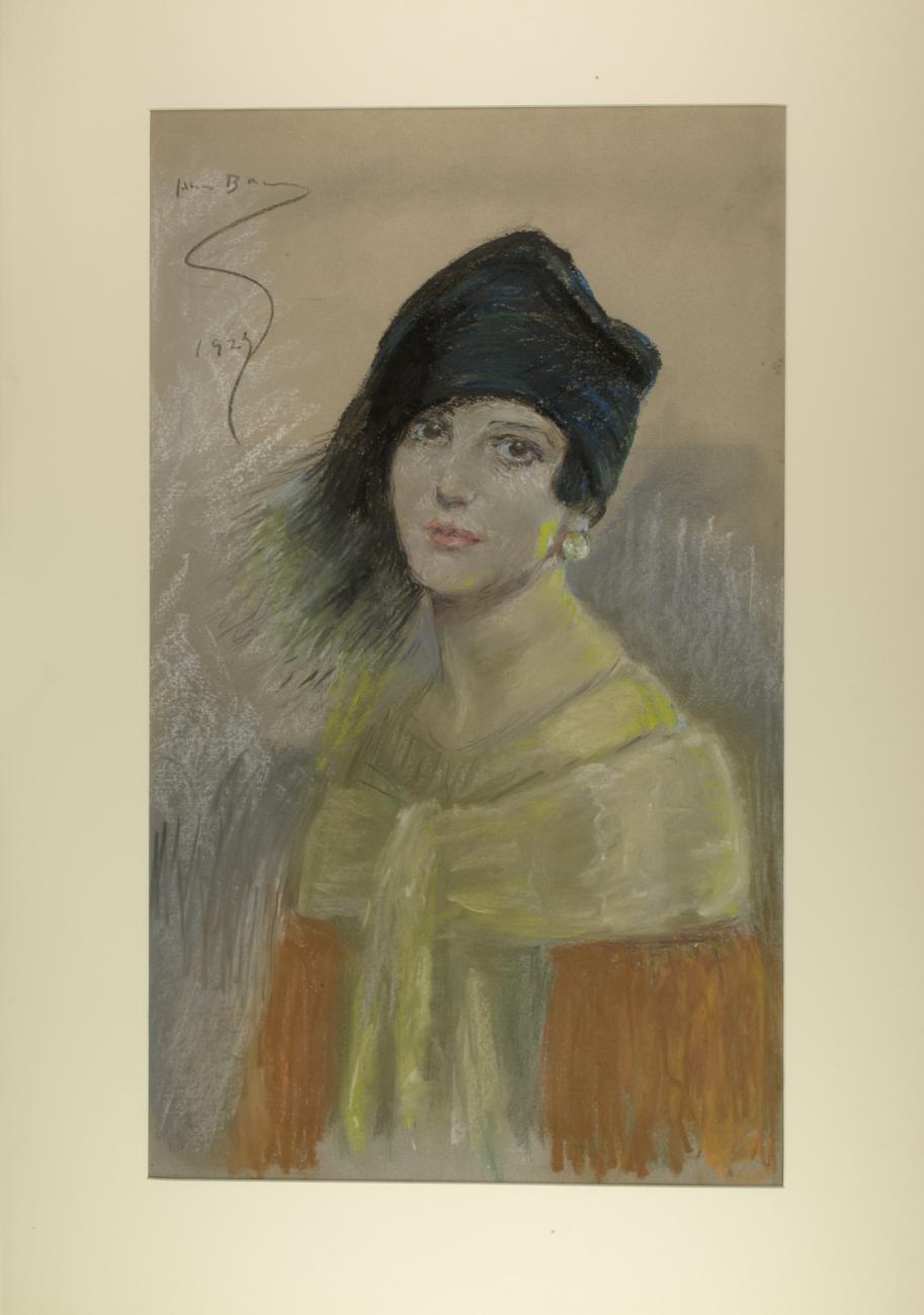 Alice Pike Barney:Young Woman in Black Hat,16x12"(A3)Poster