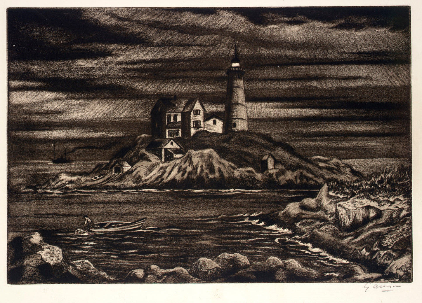 Emil Ganso:Nubbli Lighthouse,16x12"(A3)Poster
