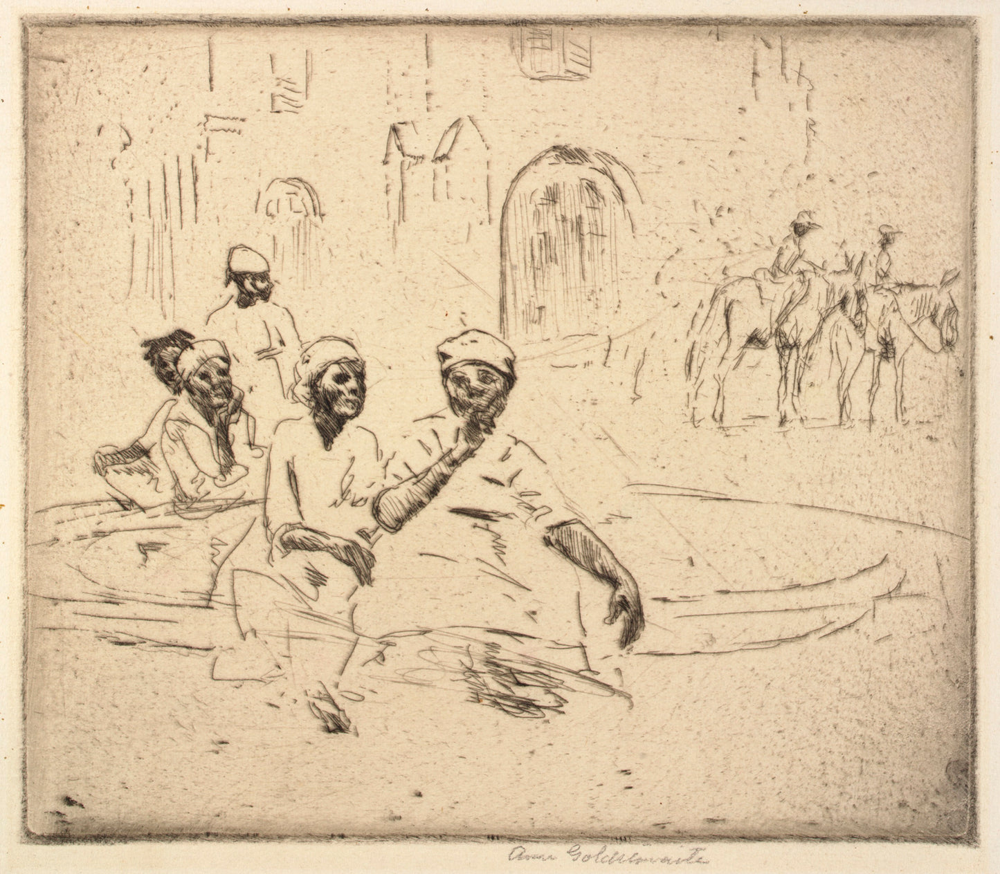 Anne Goldthwaite:Negro Woman at a Fountain,16x12"(A3)Poster