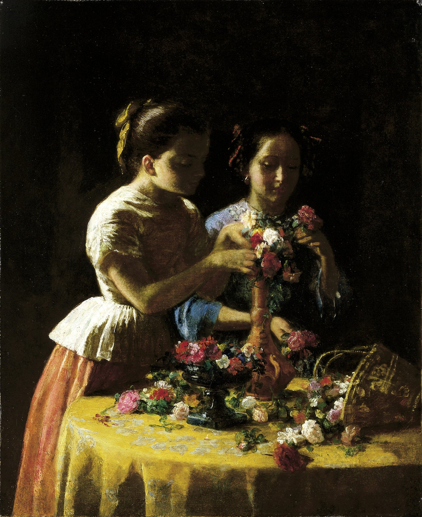 George Cochran Lambdin:Girls and Flowers,16x12"(A3)Poster