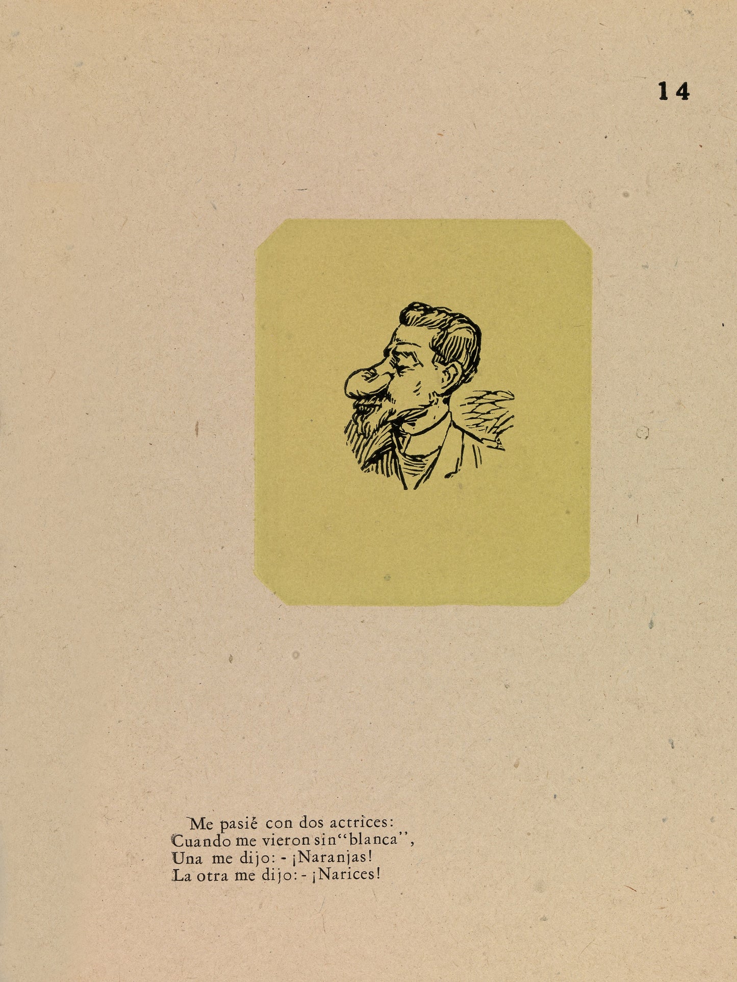 José Guadalupe Posada:The Man with the Bulbous Nose,16x12"(A3)Poster