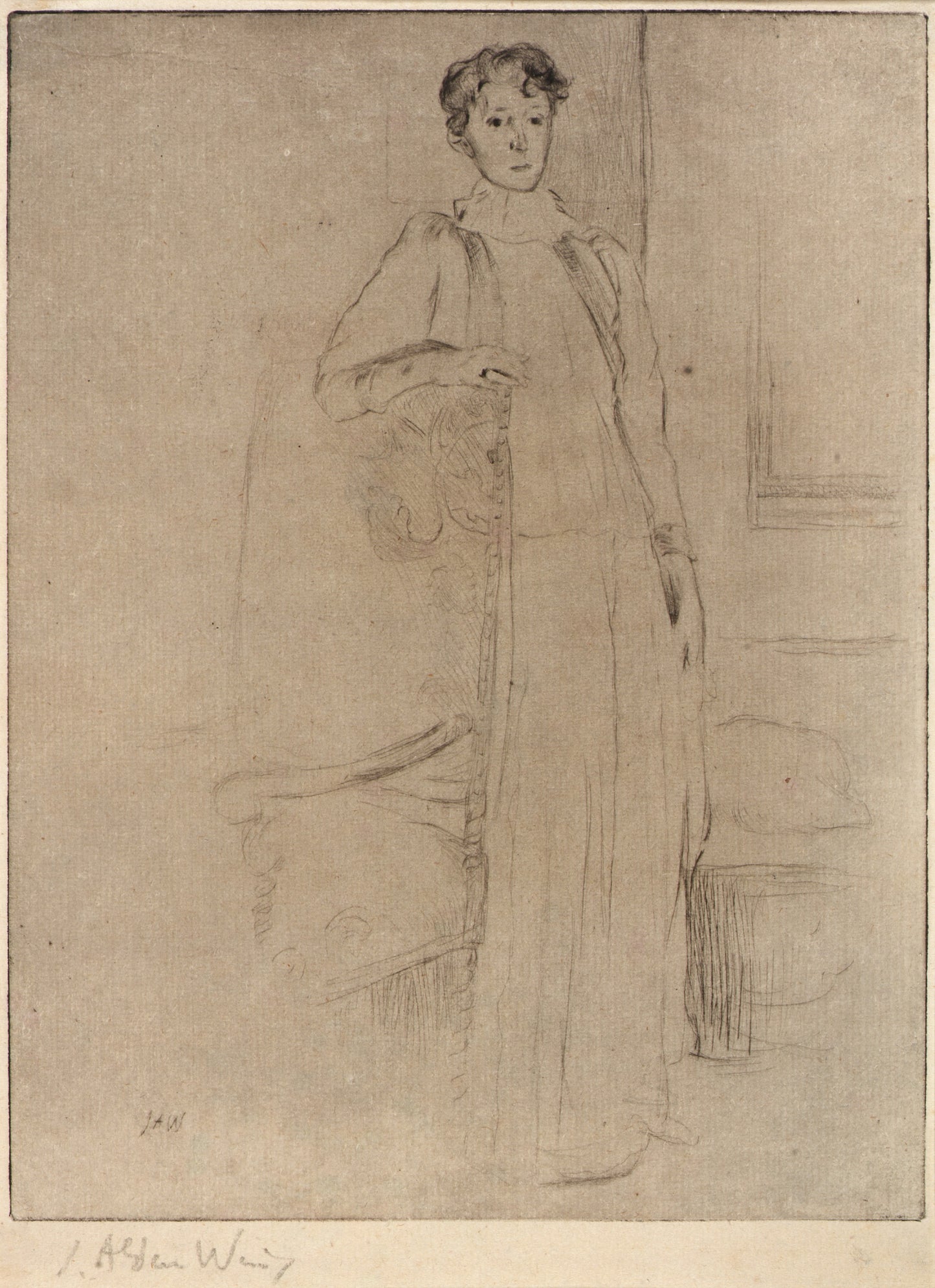 J. Alden Weir:Standing Figure no. 1,16x12"(A3)Poster