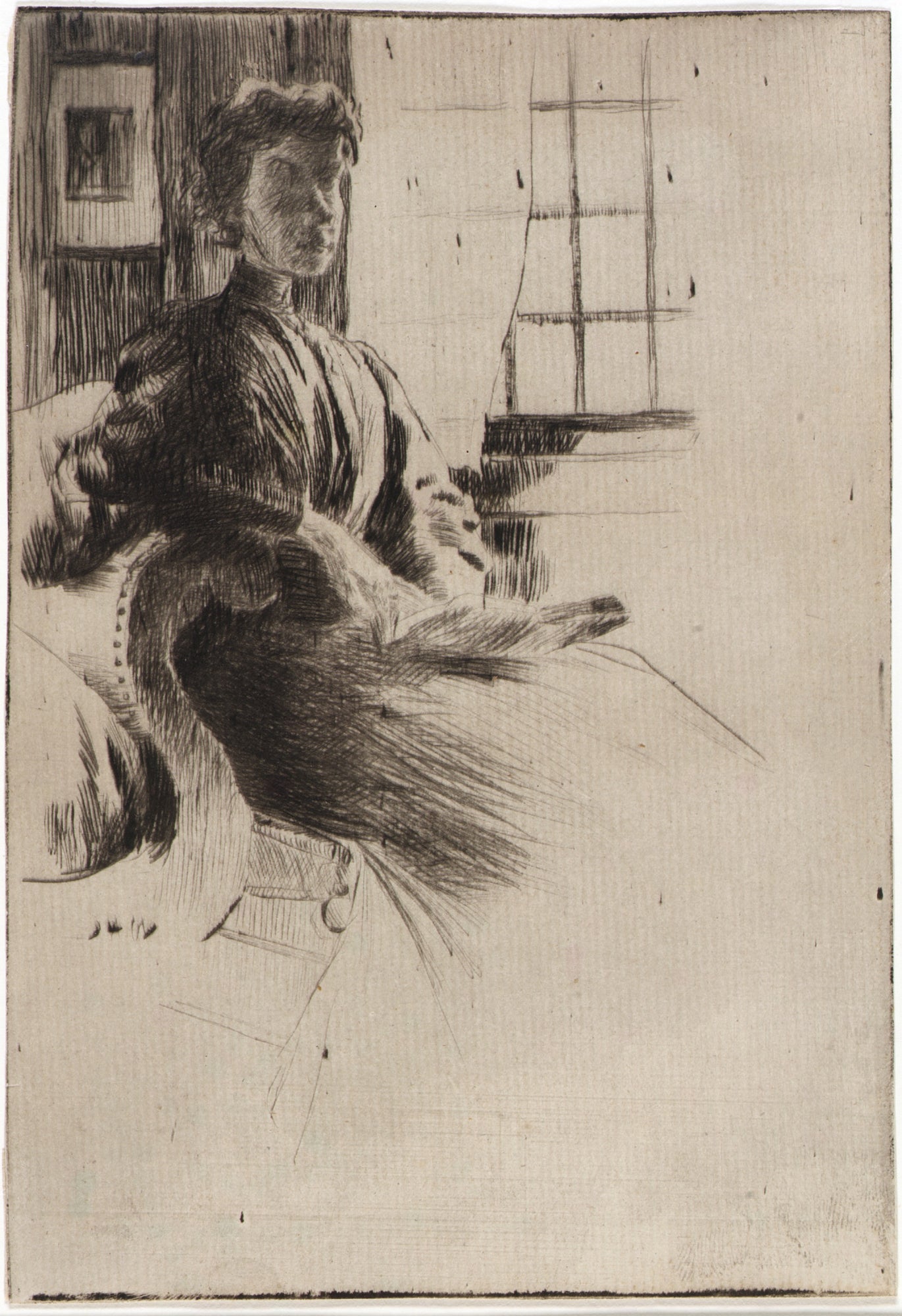 J. Alden Weir:By the Window,16x12"(A3)Poster