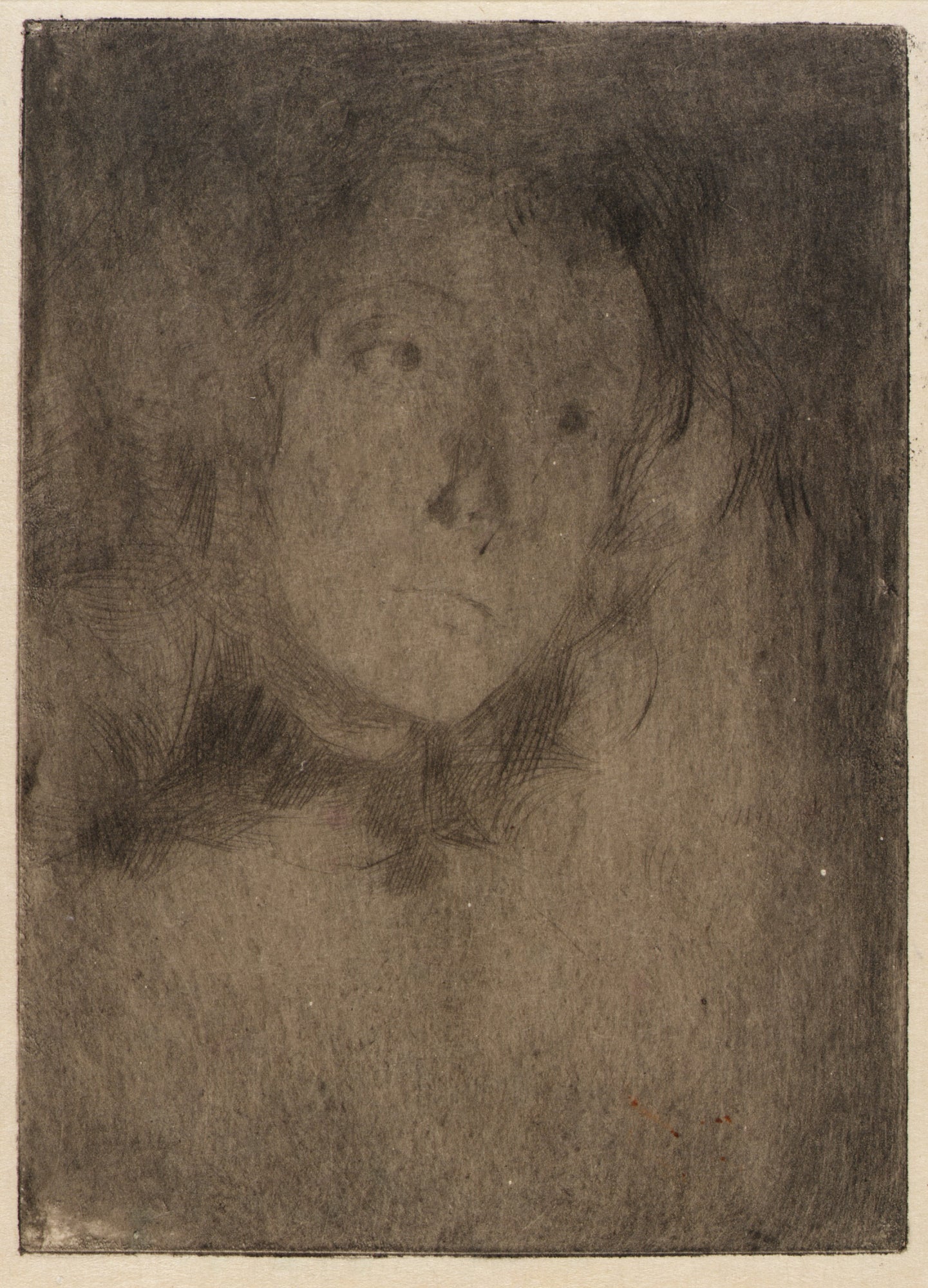 J. Alden Weir:Head of a Woman,16x12"(A3)Poster