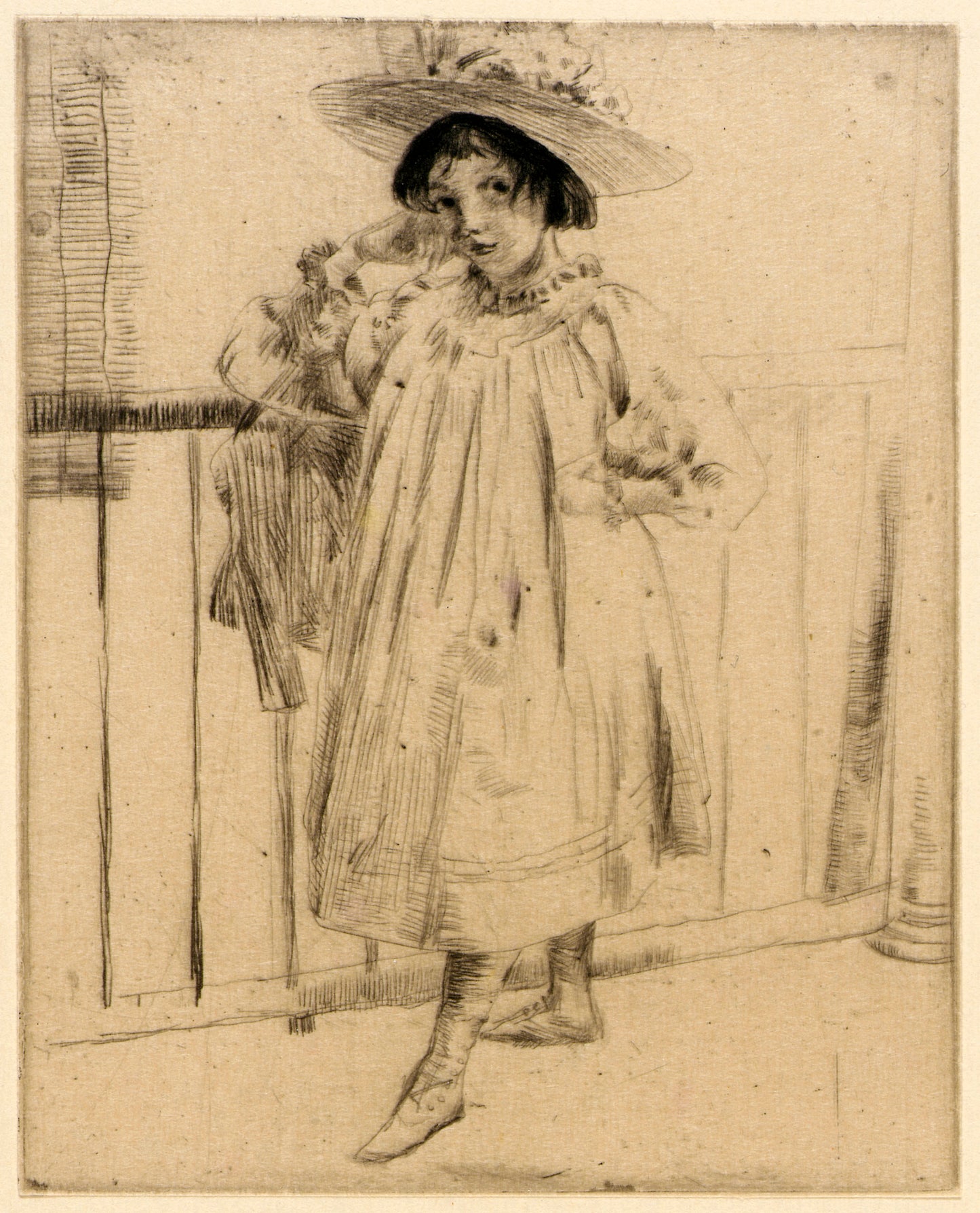 J. Alden Weir:On the Porch,16x12"(A3)Poster