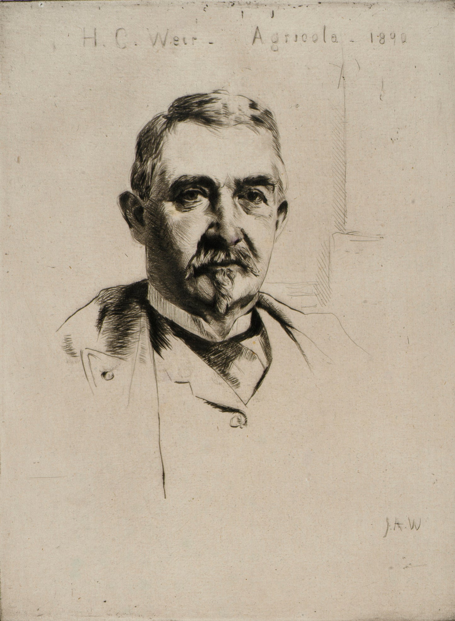 J. Alden Weir:Portrait of Colonel H.C. Weir (Agricola),16x12"(A3)Poster
