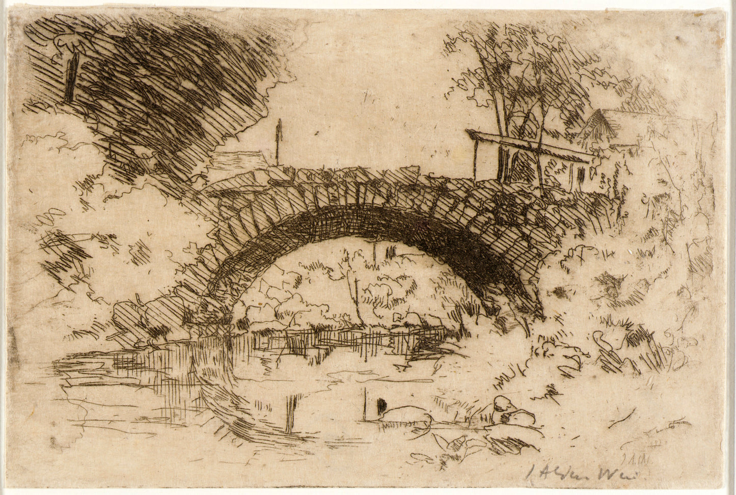 J. Alden Weir:The Stone Bridge,16x12"(A3)Poster