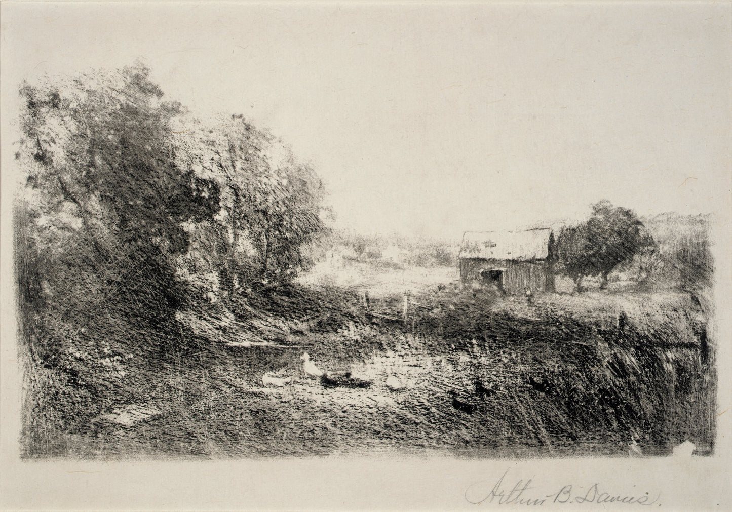 Arthur B. Davies:Duck Pond,16x12"(A3)Poster
