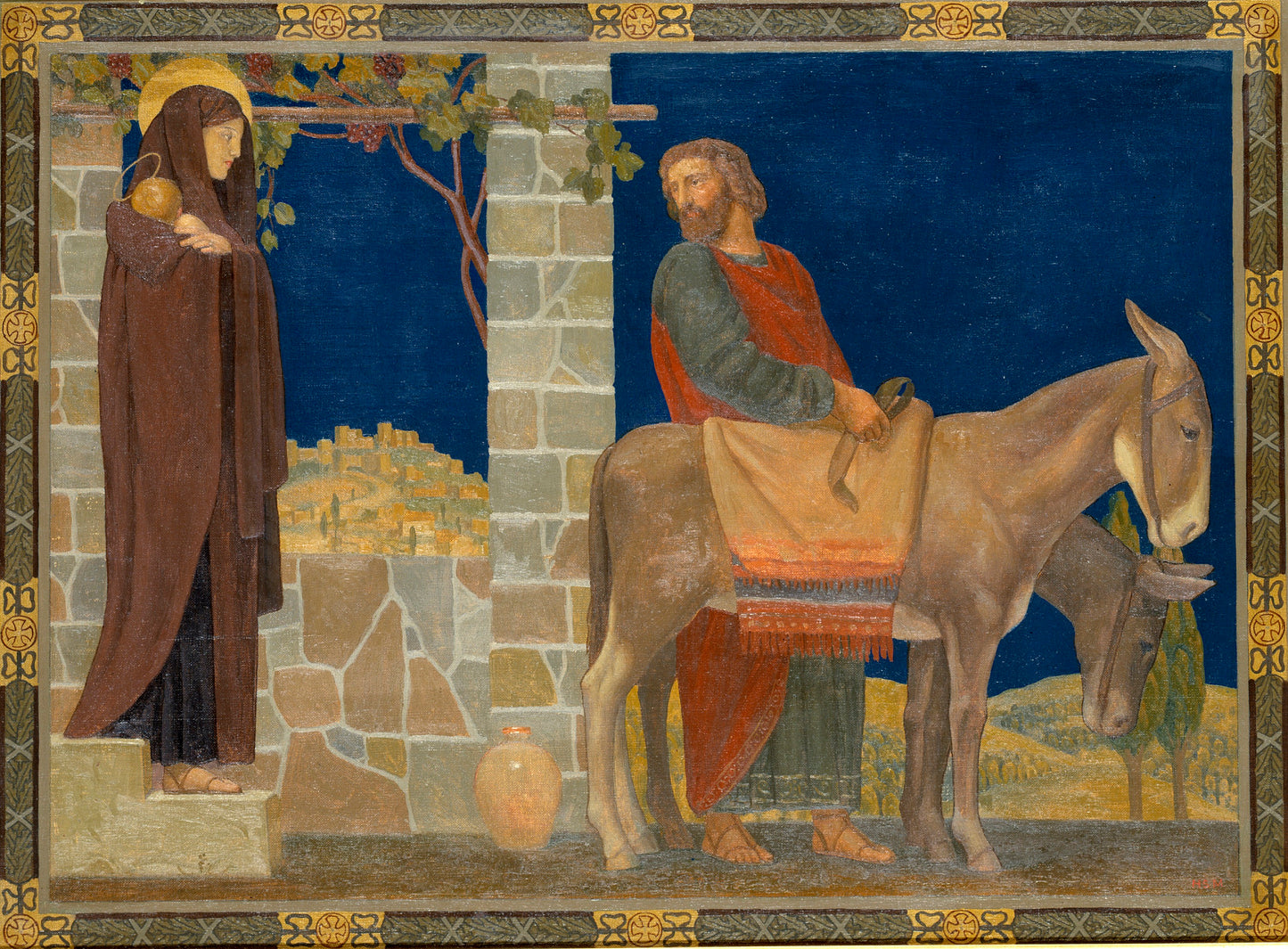 H. Siddons Mowbray:The Flight into Egypt,16x12"(A3)Poster