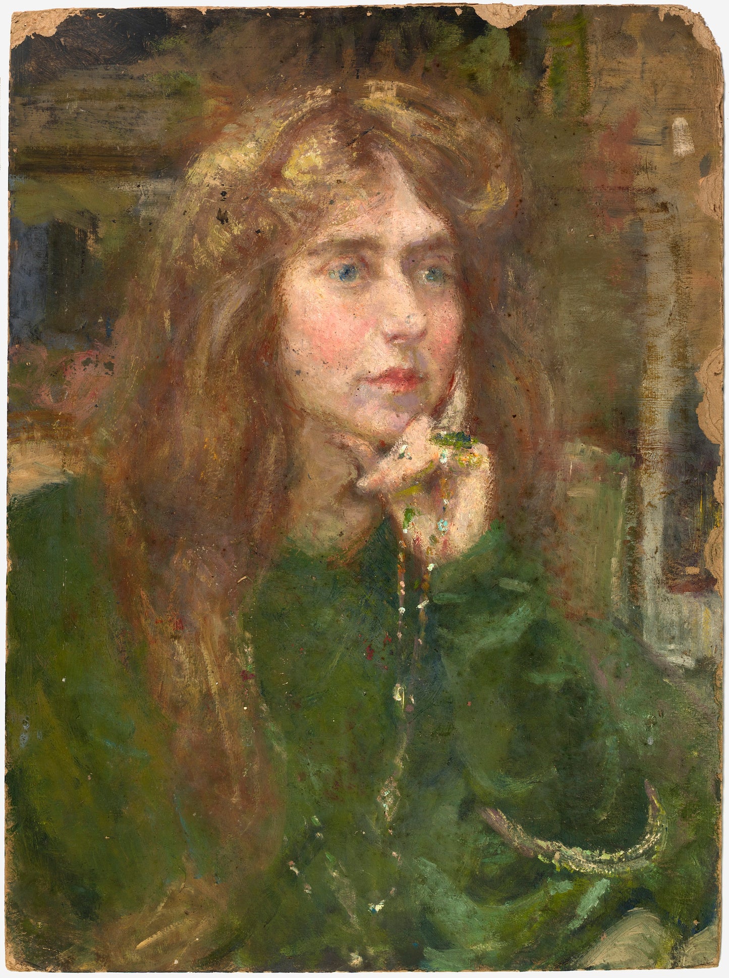 Alice Pike Barney:Natalie with Necklace,16x12"(A3)Poster